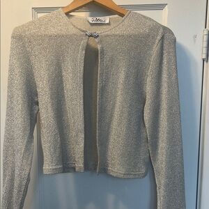 Patra Shimmering Silver Cardigan